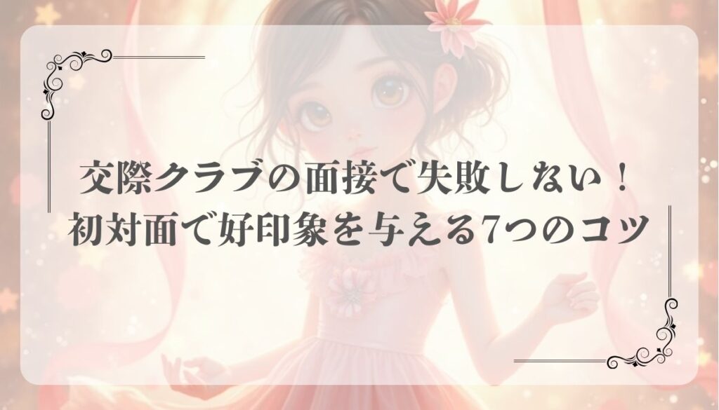 交際クラブ、女性、面接